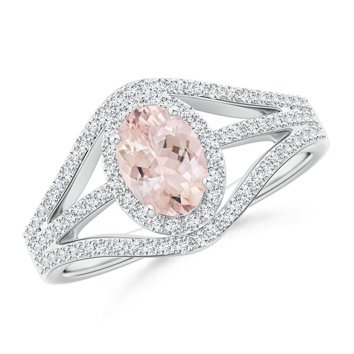 AA - Morganite / 1.14 CT / 14 KT White Gold