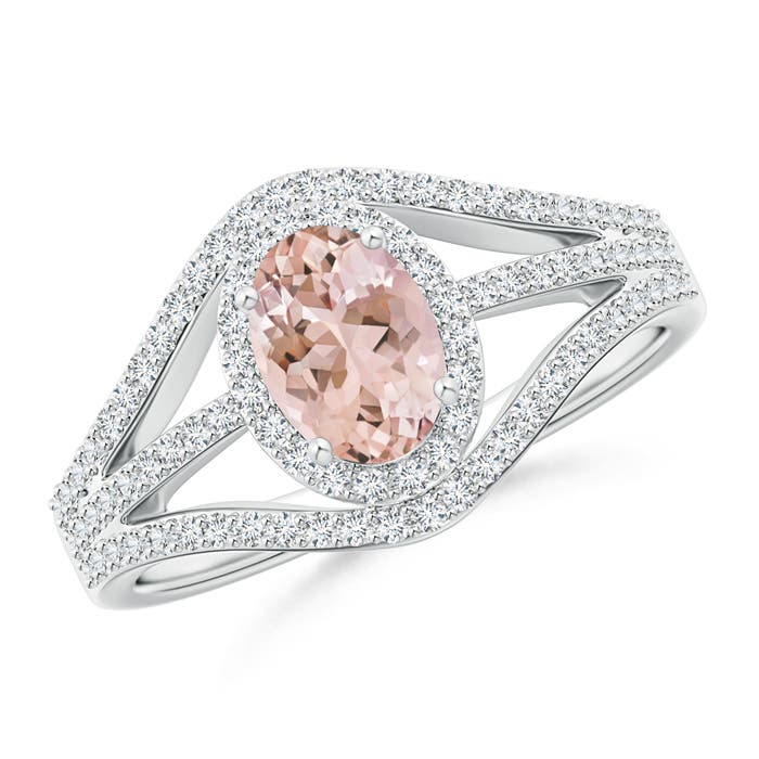 AAAA - Morganite / 1.14 CT / 14 KT White Gold