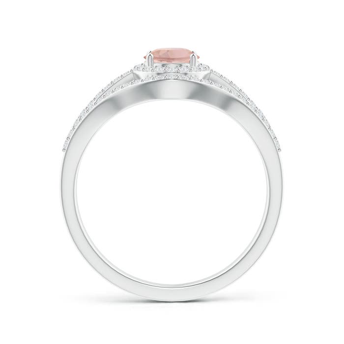 AAAA - Morganite / 1.14 CT / 14 KT White Gold