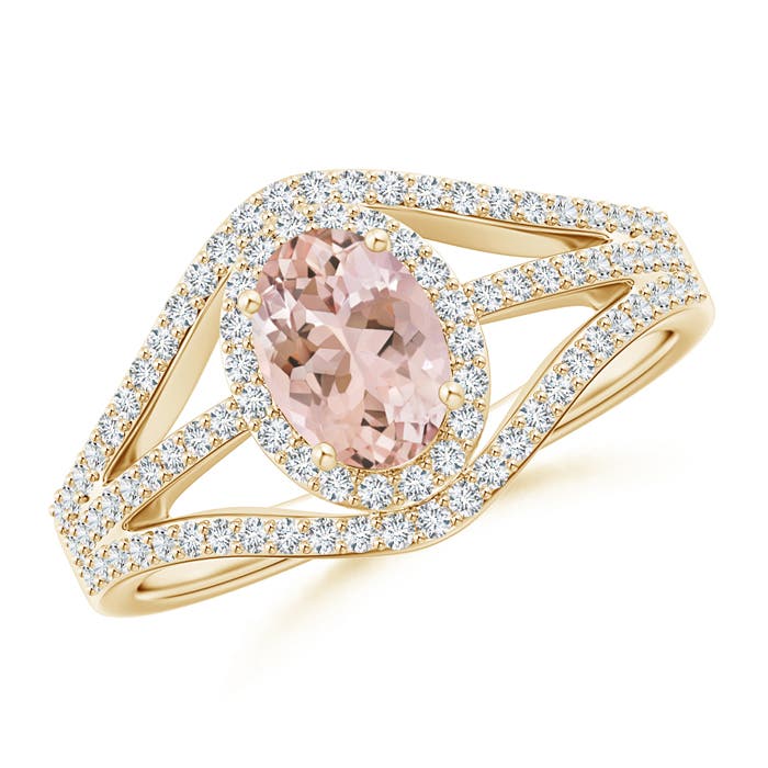 AAAA - Morganite / 1.14 CT / 14 KT Yellow Gold