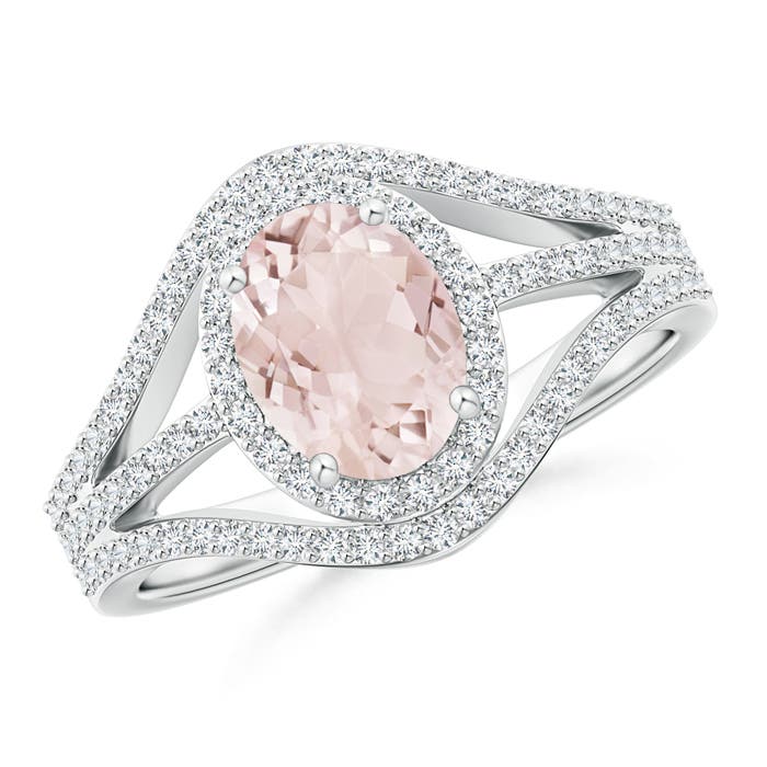 A - Morganite / 1.57 CT / 14 KT White Gold