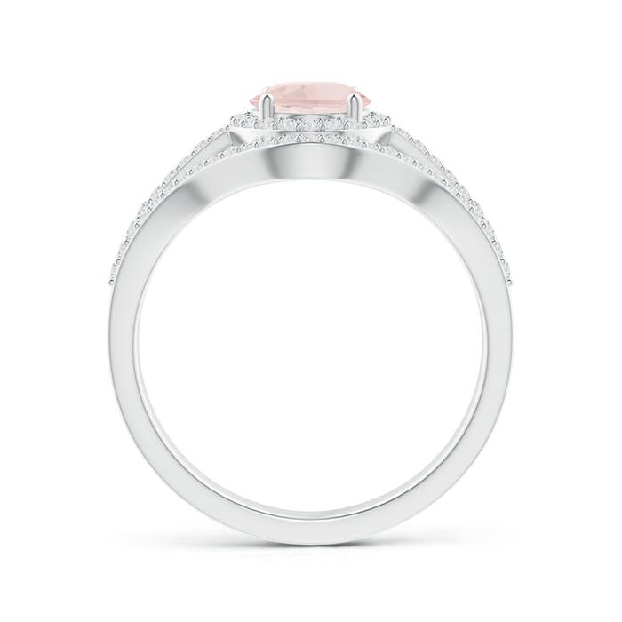 A - Morganite / 1.57 CT / 14 KT White Gold