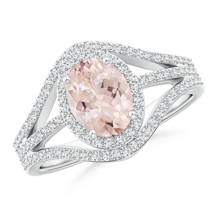 AA - Morganite / 1.57 CT / 14 KT White Gold