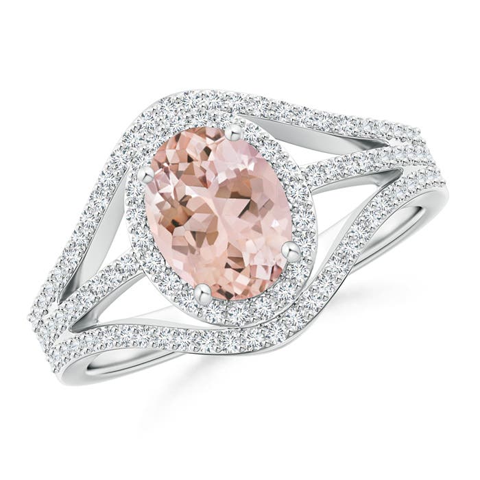 AAAA - Morganite / 1.57 CT / 14 KT White Gold