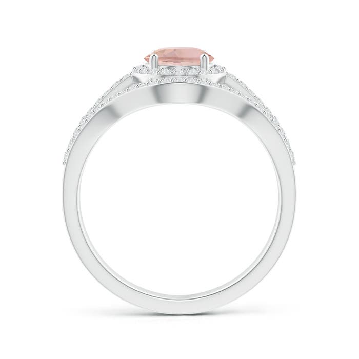 AAAA - Morganite / 1.57 CT / 14 KT White Gold