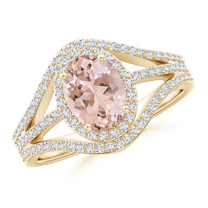 AAAA - Morganite / 1.57 CT / 14 KT Yellow Gold