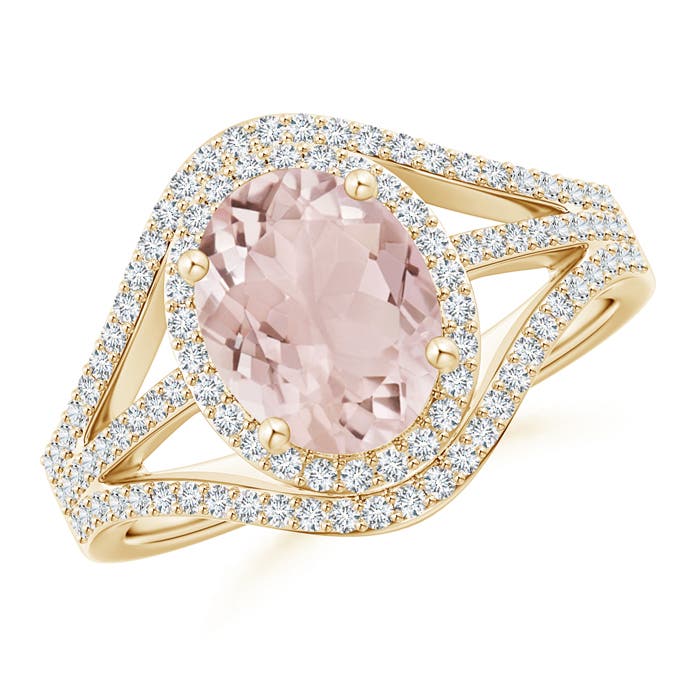 A - Morganite / 2.14 CT / 14 KT Yellow Gold