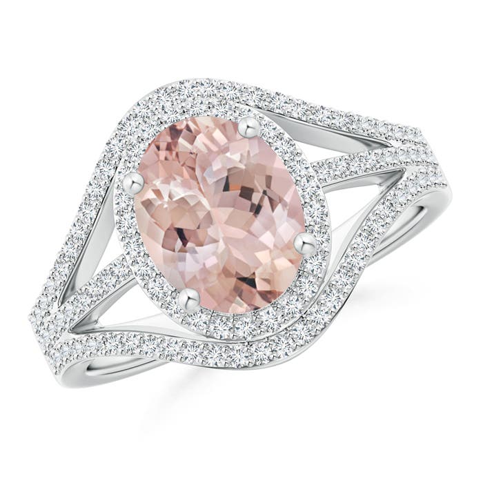 AA - Morganite / 2.14 CT / 14 KT White Gold