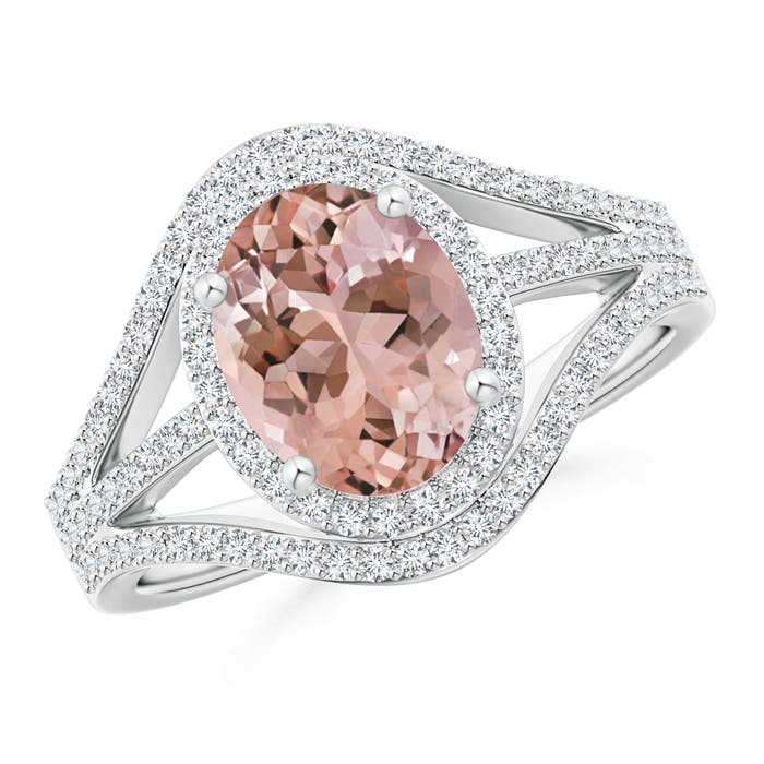 AAAA - Morganite / 2.14 CT / 14 KT White Gold