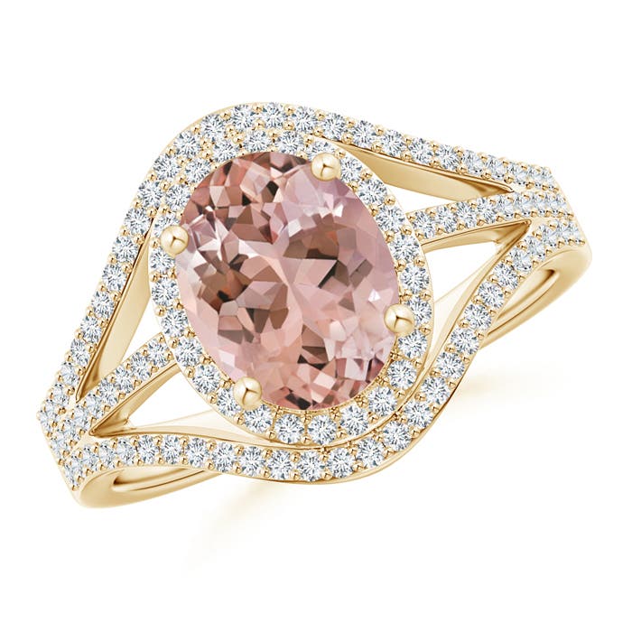 AAAA - Morganite / 2.14 CT / 14 KT Yellow Gold