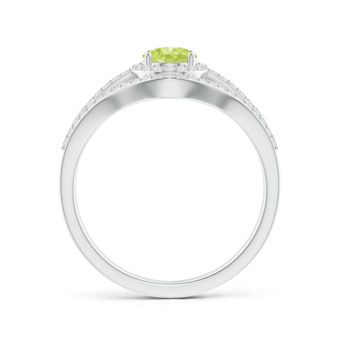 A - Peridot / 1.29 CT / 14 KT White Gold