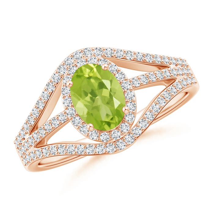 AA - Peridot / 1.29 CT / 14 KT Rose Gold