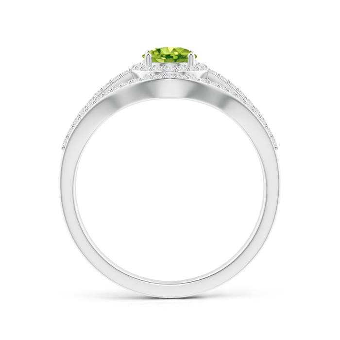 AAA - Peridot / 1.29 CT / 14 KT White Gold