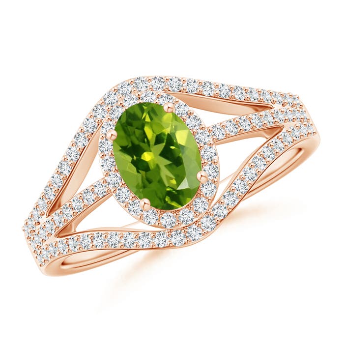 AAAA - Peridot / 1.29 CT / 14 KT Rose Gold