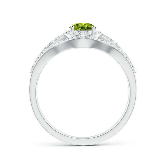 AAAA - Peridot / 1.29 CT / 14 KT White Gold