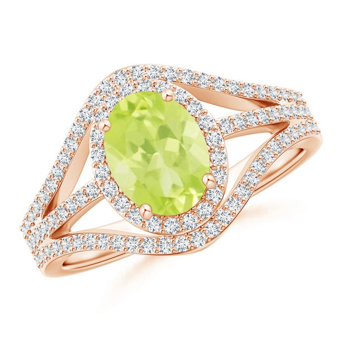 A - Peridot / 1.82 CT / 14 KT Rose Gold