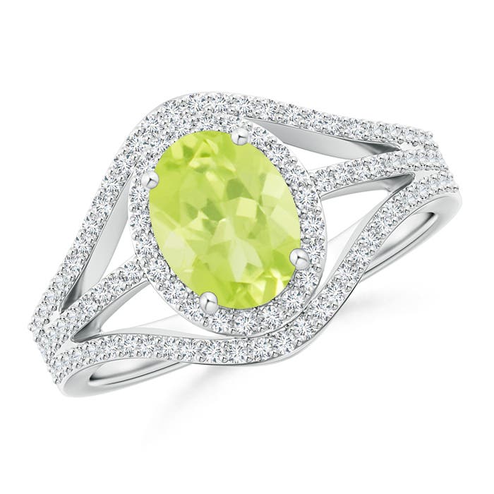 A - Peridot / 1.82 CT / 14 KT White Gold