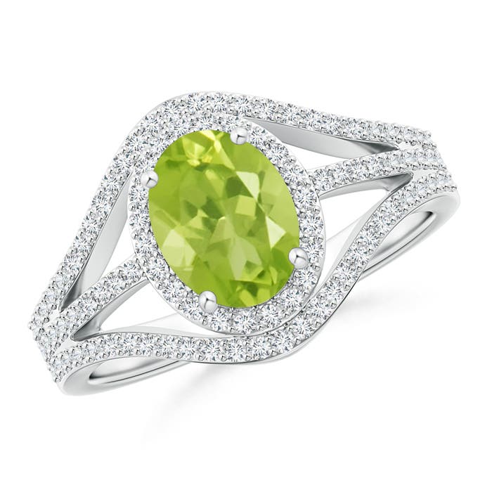 AA - Peridot / 1.82 CT / 14 KT White Gold