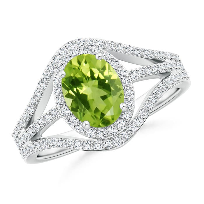 AAA - Peridot / 1.82 CT / 14 KT White Gold