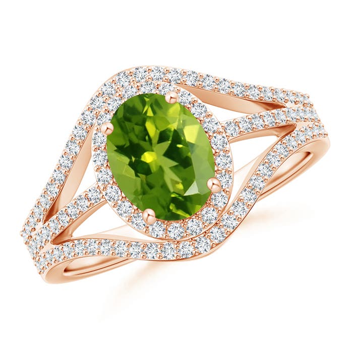 AAAA - Peridot / 1.82 CT / 14 KT Rose Gold