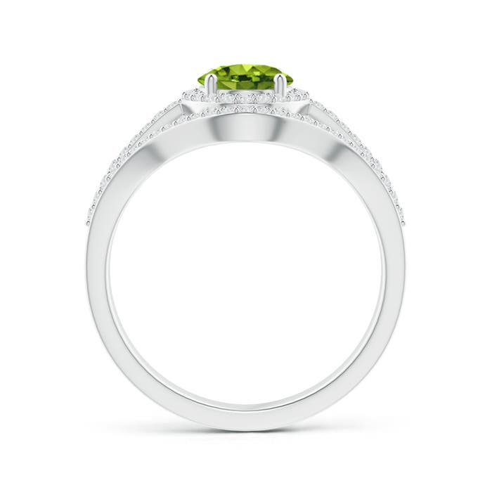 AAAA - Peridot / 1.82 CT / 14 KT White Gold