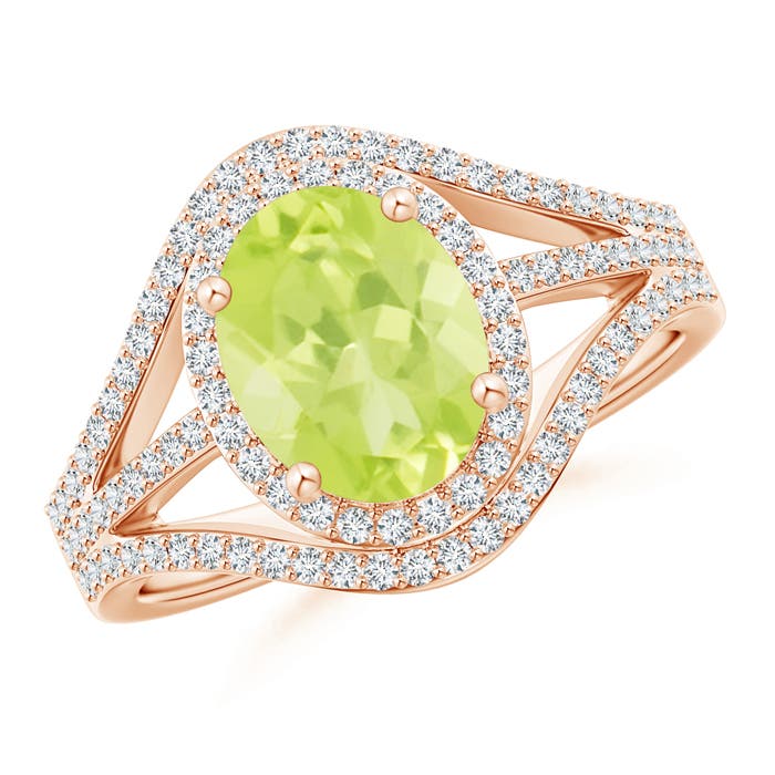 A - Peridot / 2.39 CT / 14 KT Rose Gold