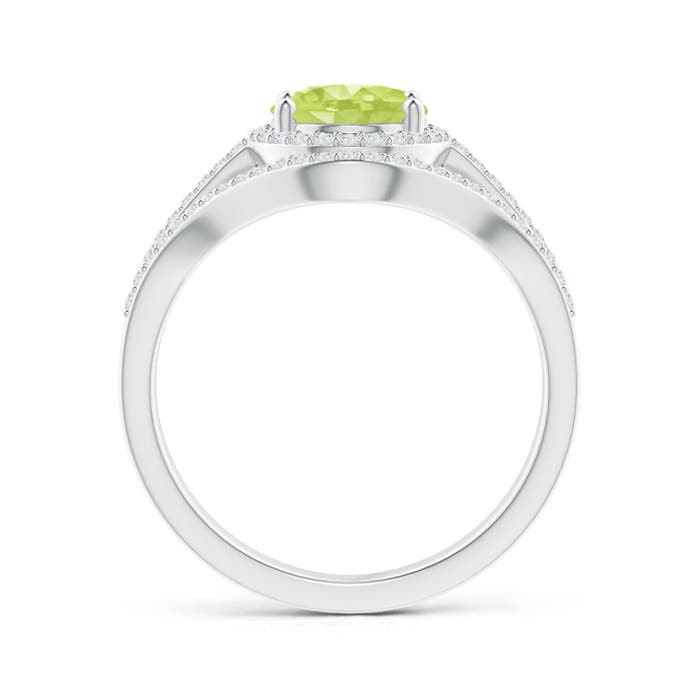 A - Peridot / 2.39 CT / 14 KT White Gold