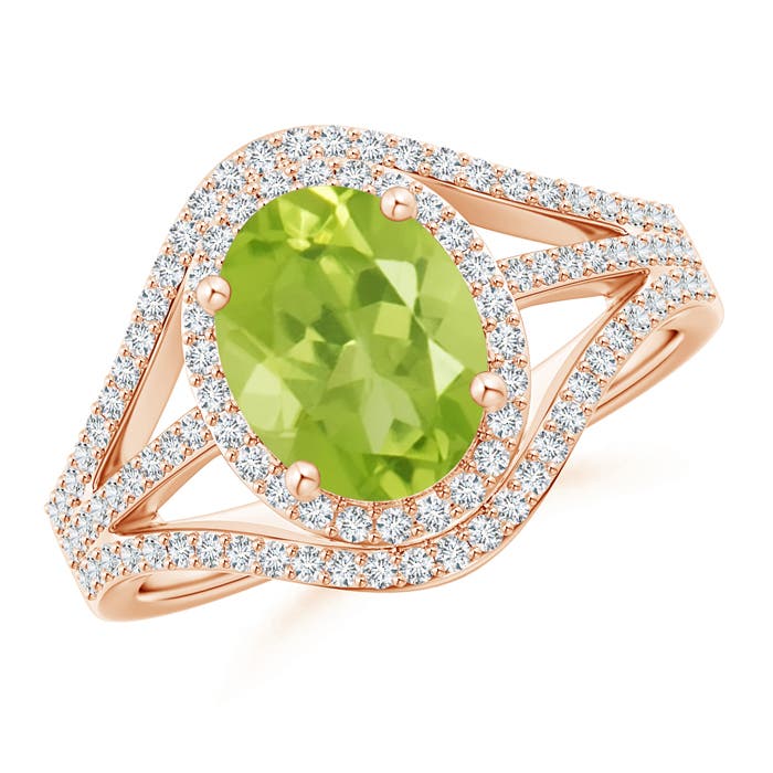 AA - Peridot / 2.39 CT / 14 KT Rose Gold