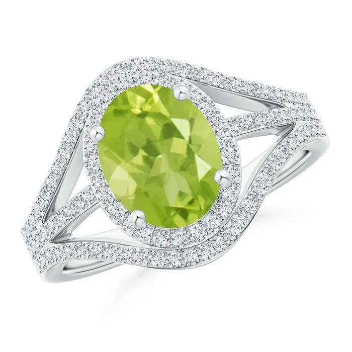 AA - Peridot / 2.39 CT / 14 KT White Gold