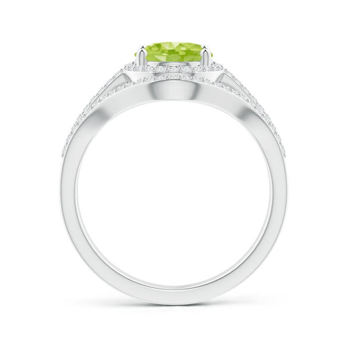 AA - Peridot / 2.39 CT / 14 KT White Gold