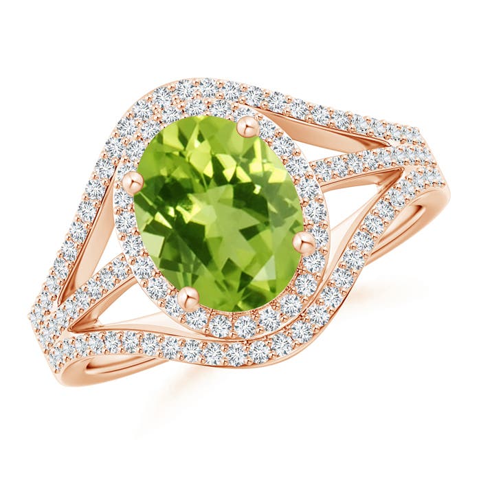 AAA - Peridot / 2.39 CT / 14 KT Rose Gold