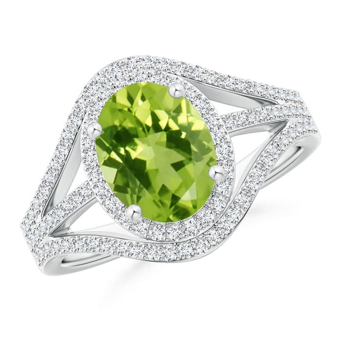 AAA - Peridot / 2.39 CT / 14 KT White Gold