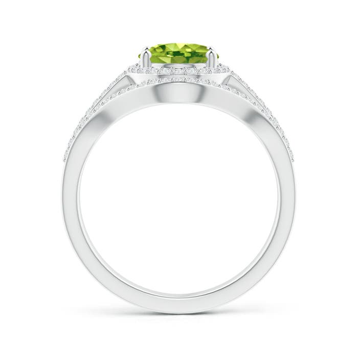 AAA - Peridot / 2.39 CT / 14 KT White Gold