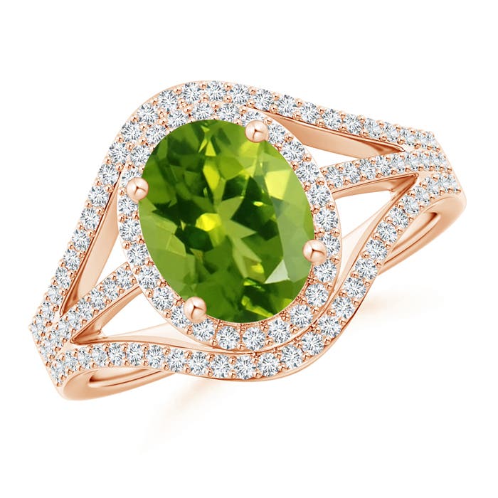 AAAA - Peridot / 2.39 CT / 14 KT Rose Gold