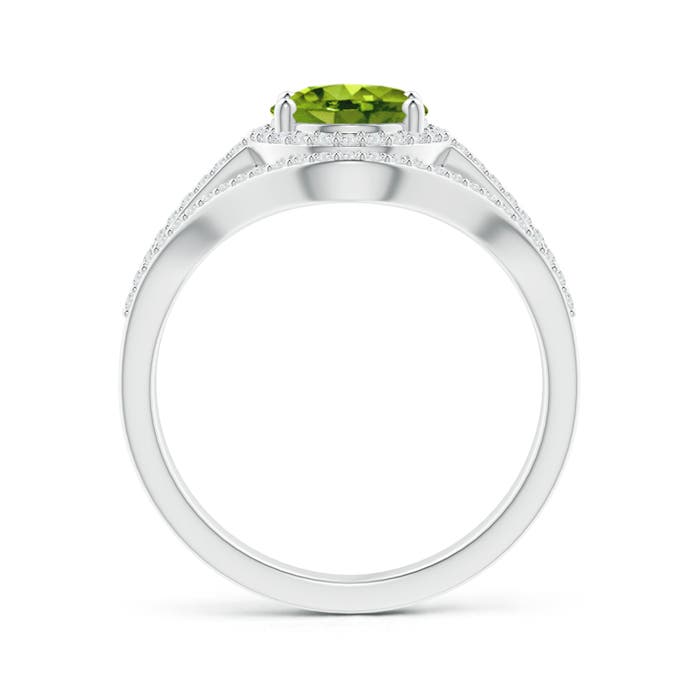 AAAA - Peridot / 2.39 CT / 14 KT White Gold