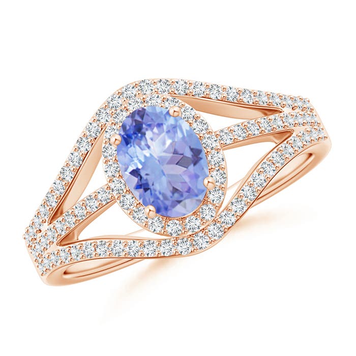 A - Tanzanite / 1.24 CT / 14 KT Rose Gold