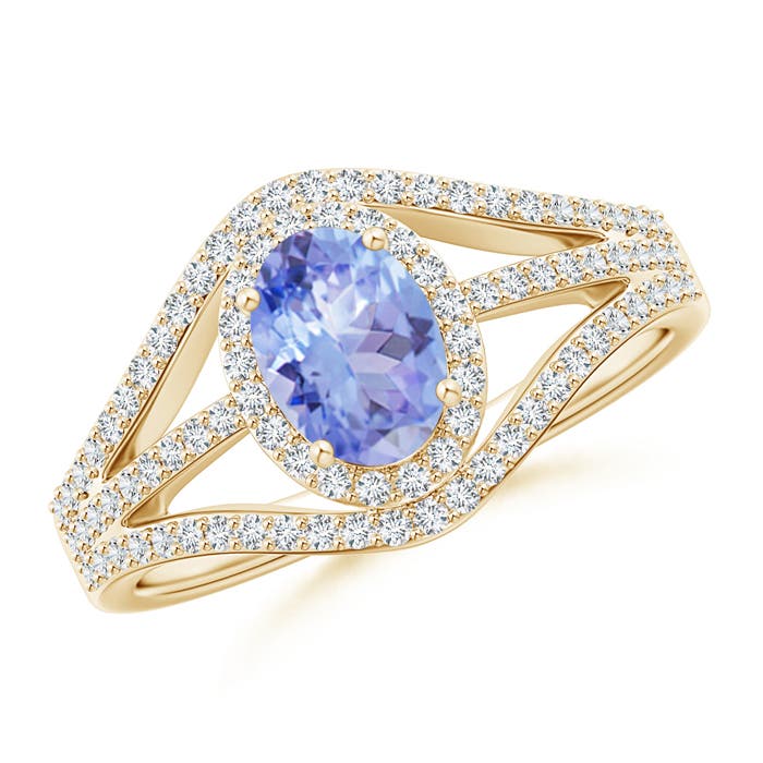 A - Tanzanite / 1.24 CT / 14 KT Yellow Gold