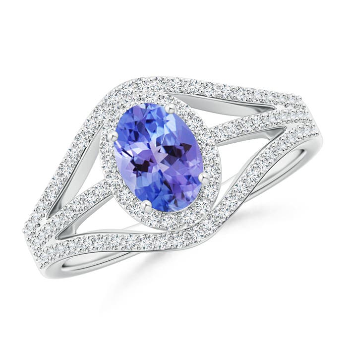 AA - Tanzanite / 1.24 CT / 14 KT White Gold