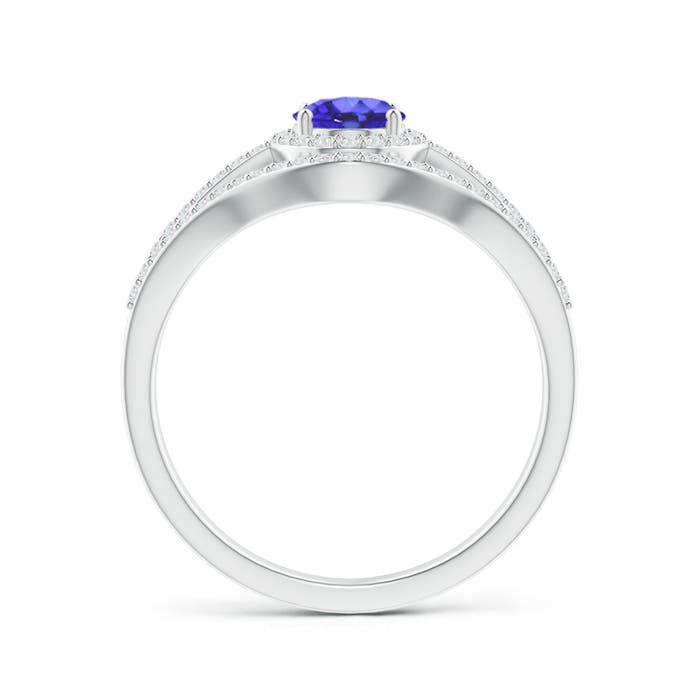 AA - Tanzanite / 1.24 CT / 14 KT White Gold