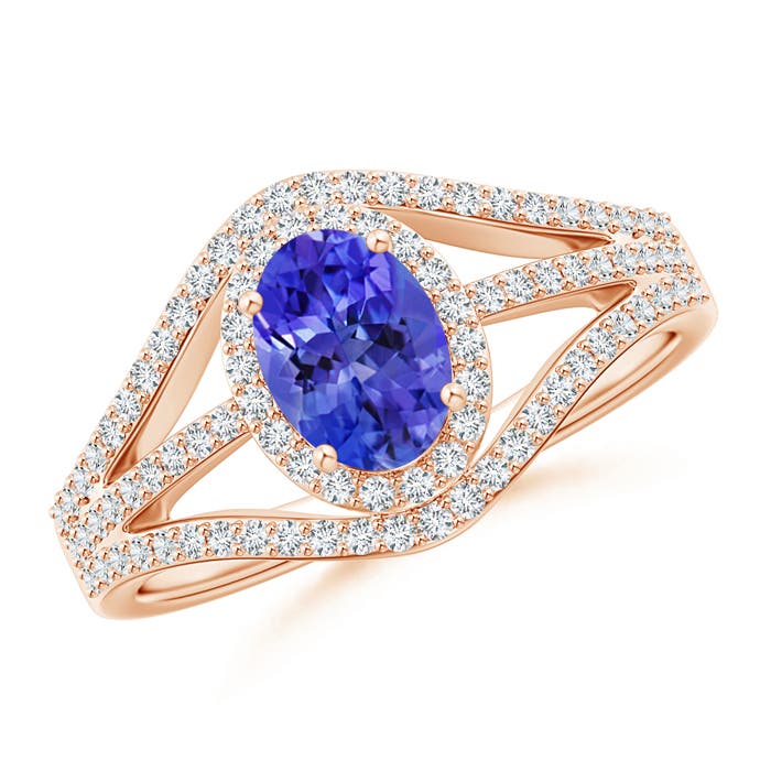 AAA - Tanzanite / 1.24 CT / 14 KT Rose Gold