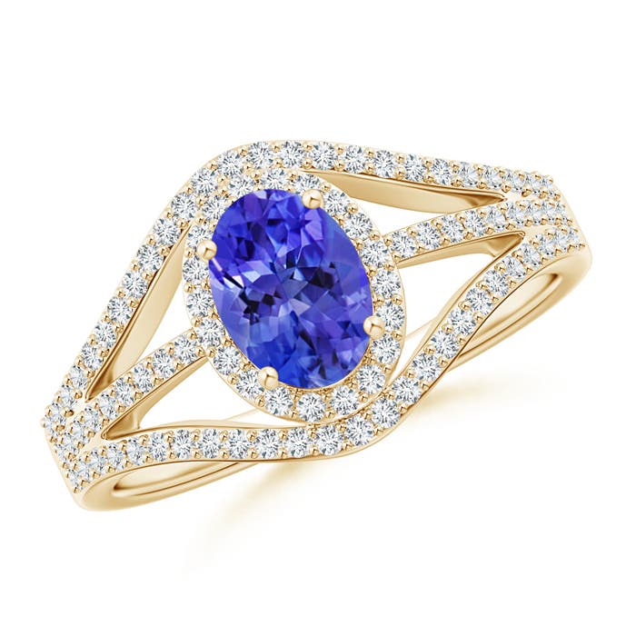 AAA - Tanzanite / 1.24 CT / 14 KT Yellow Gold