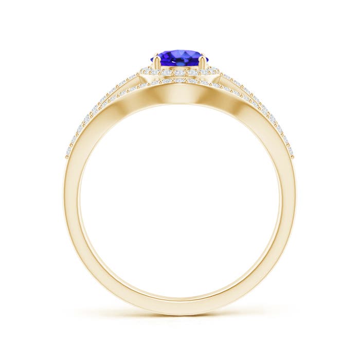 AAA - Tanzanite / 1.24 CT / 14 KT Yellow Gold