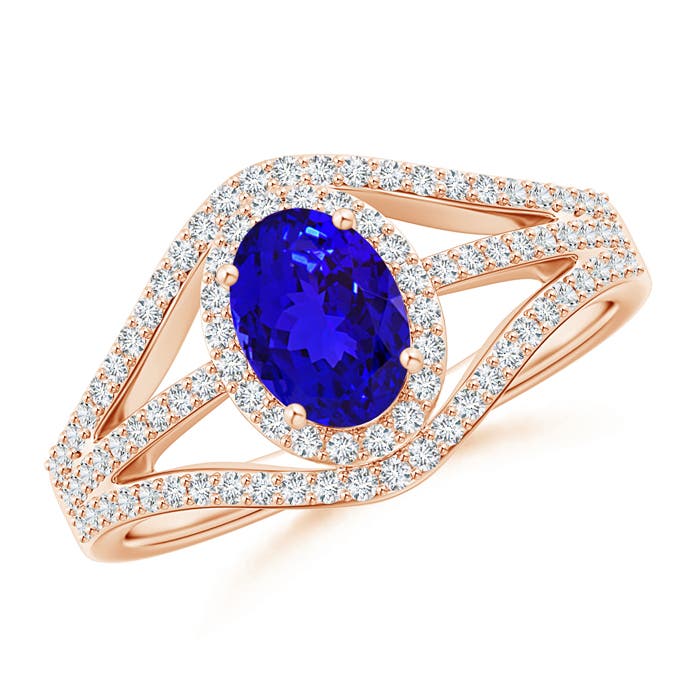 AAAA - Tanzanite / 1.24 CT / 14 KT Rose Gold