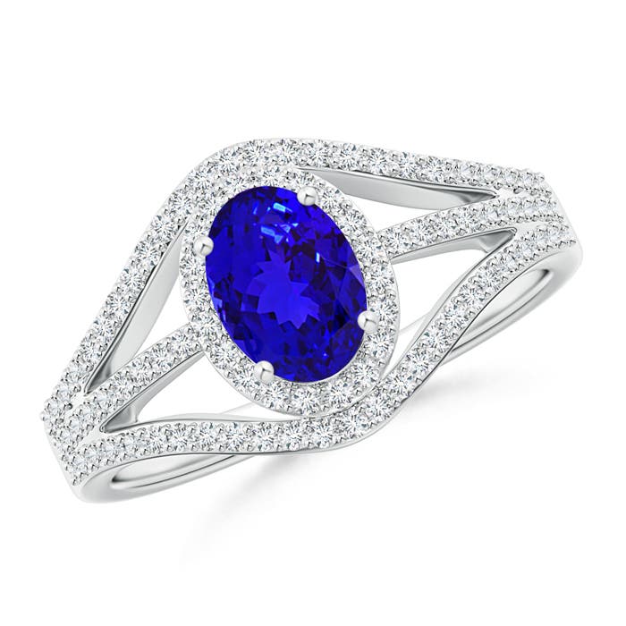 AAAA - Tanzanite / 1.24 CT / 14 KT White Gold