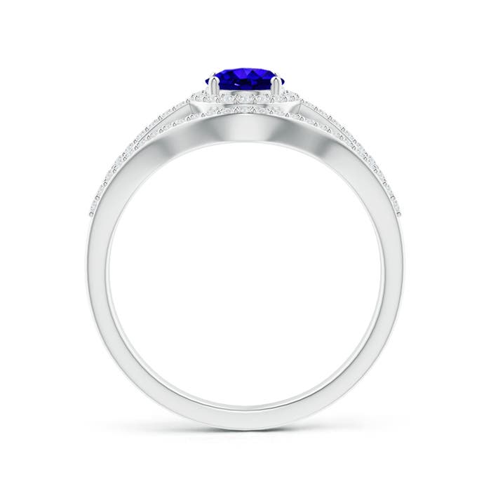 AAAA - Tanzanite / 1.24 CT / 14 KT White Gold