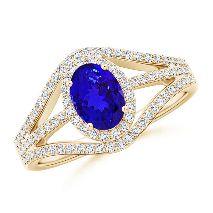 AAAA - Tanzanite / 1.24 CT / 14 KT Yellow Gold