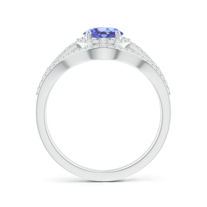 A - Tanzanite / 1.72 CT / 14 KT White Gold