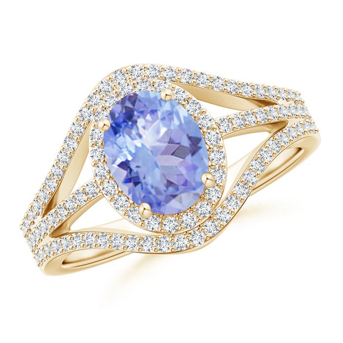 A - Tanzanite / 1.72 CT / 14 KT Yellow Gold