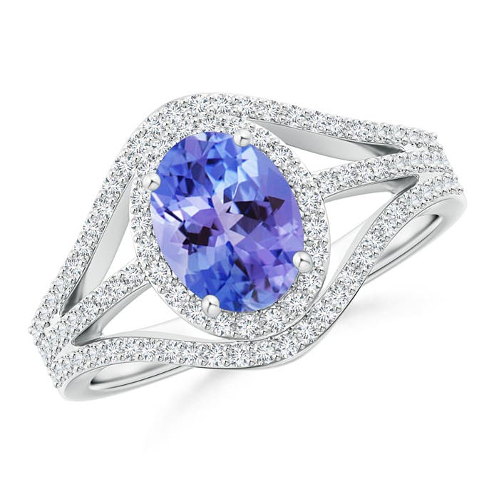 AA - Tanzanite / 1.72 CT / 14 KT White Gold