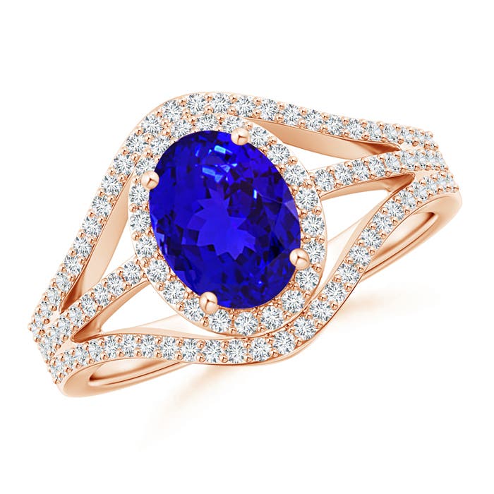 AAAA - Tanzanite / 1.72 CT / 14 KT Rose Gold